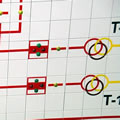 Диспетчерский щит S-2000 — мозаичная графическая схема вблизи